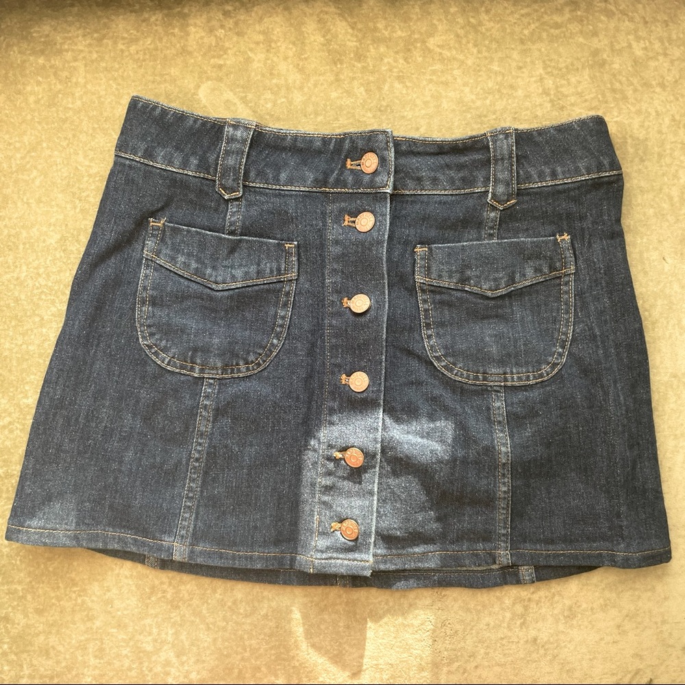Madewell button down jean skirt size 8